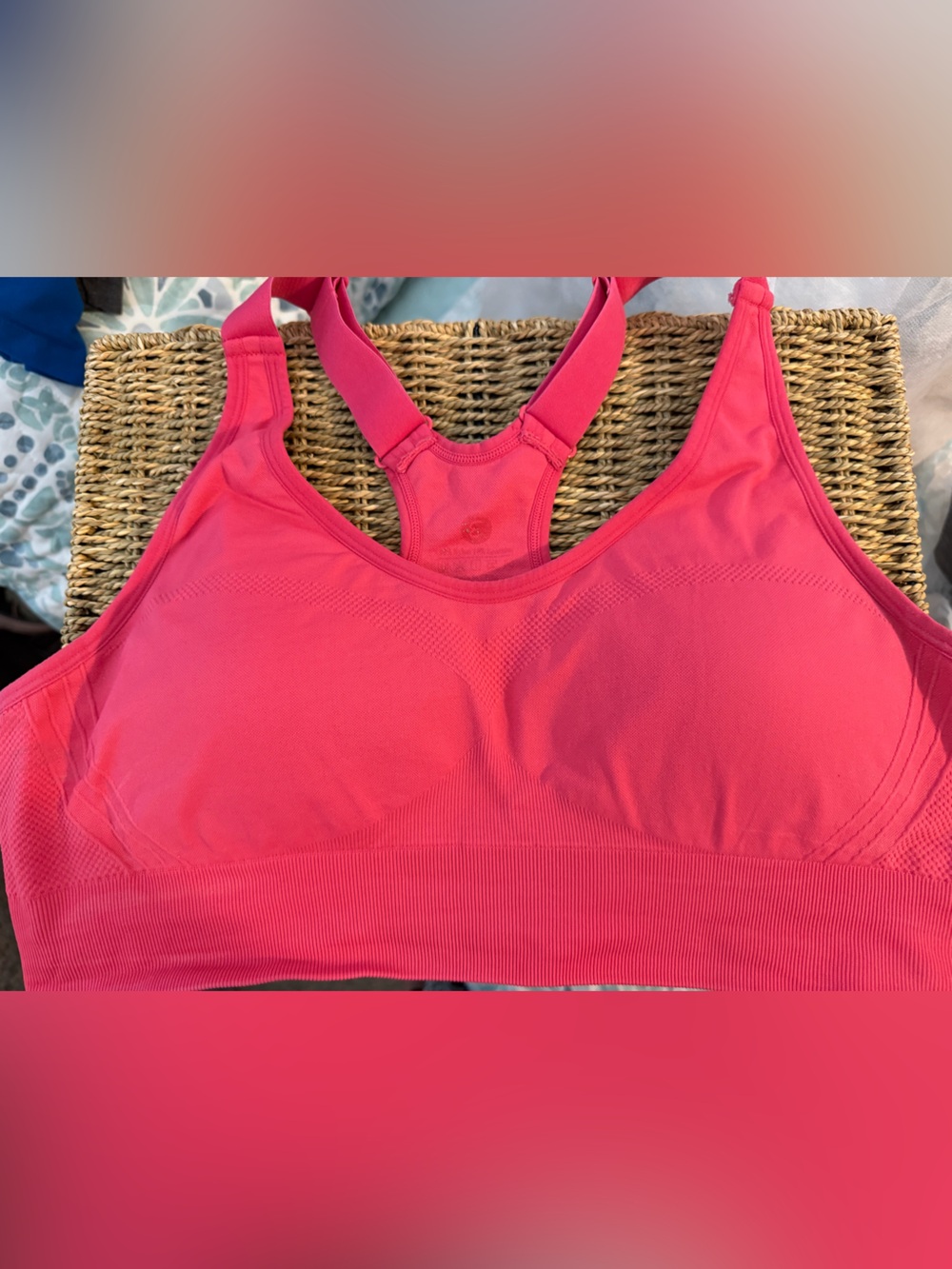 Seamless Racerback Sports Bra - Hot Pink